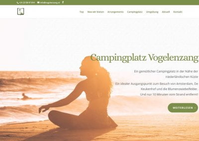 Duitse landing page voor Camping Vogelenzang